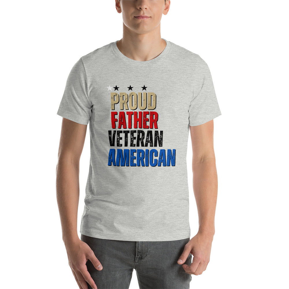 Proud Father Veteran American T-Shirt