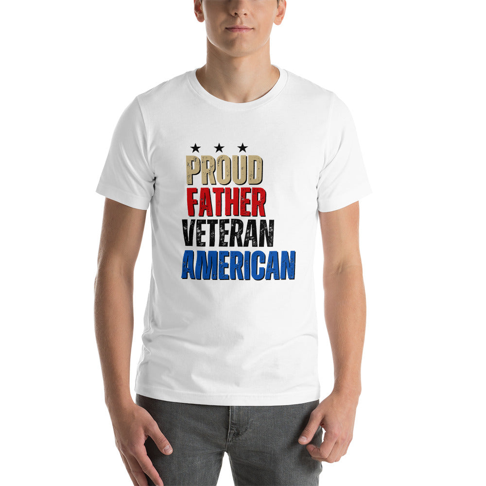 Proud Father Veteran American T-Shirt