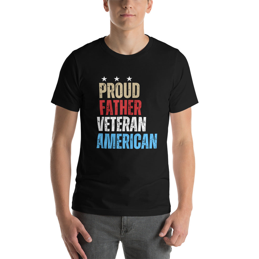 Proud Father Veteran American T-Shirt