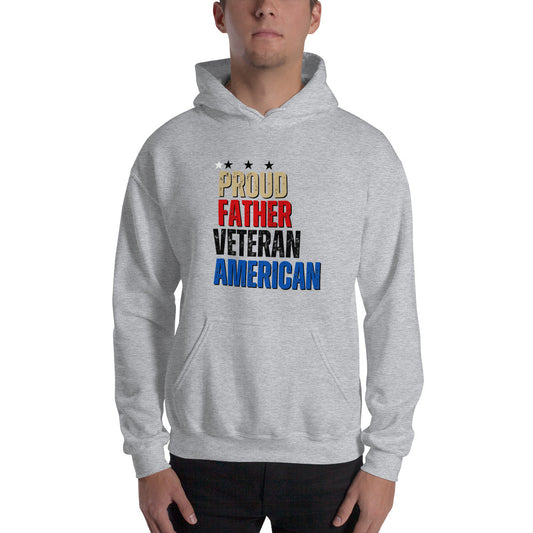 Proud Father Veteran American Hoodie