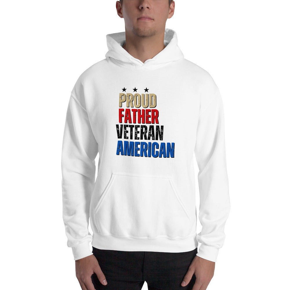 Proud Father Veteran American Hoodie