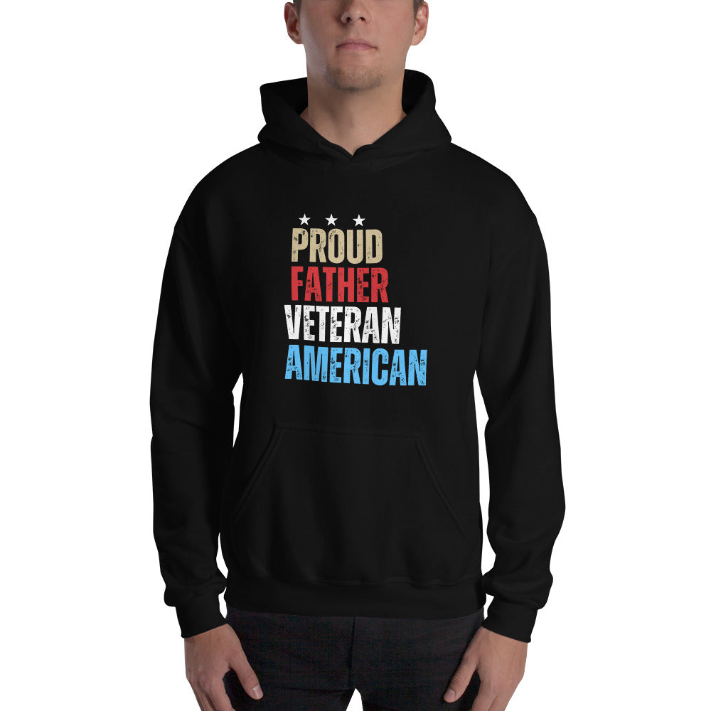 Proud Father Veteran American Hoodie