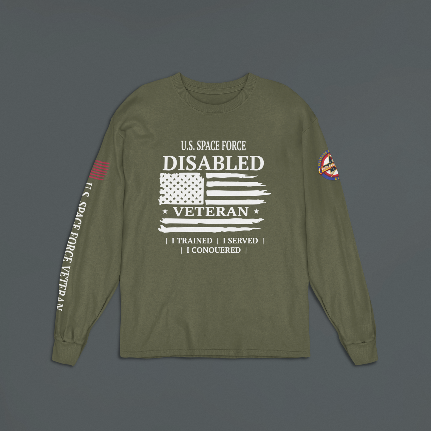 US Space Force Disabled Veteran Long Sleeve T-Shirt